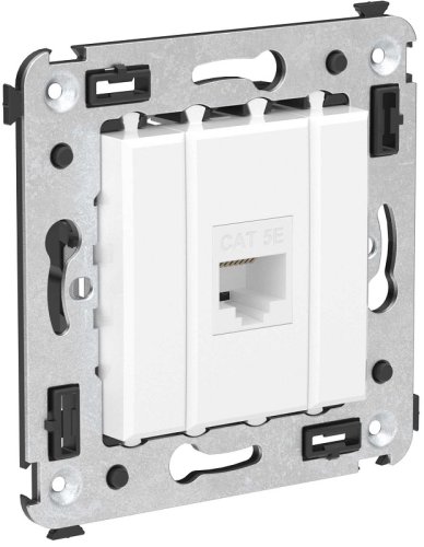 Розетка компьютерная без рамки DKC Avanti 1-м. RJ45 5е белое облако картинка